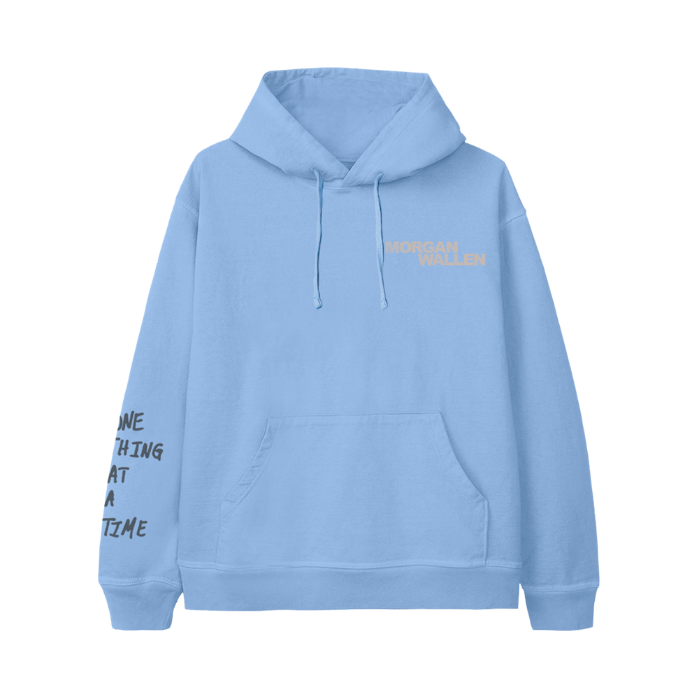 Morgan Wallen One Thing At A Time Album Cover Blue Hoodie uMusic Shop Australia uMusic Shop Australia