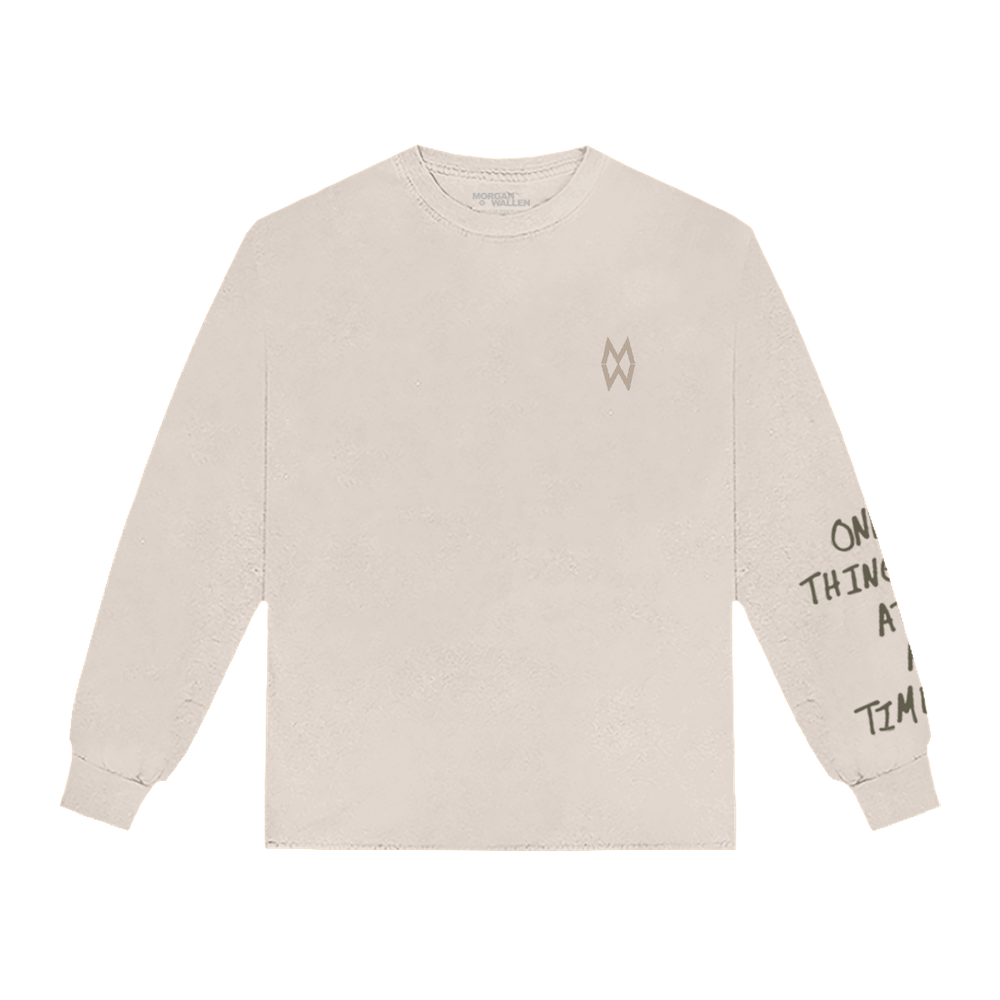 One Thing At A Time Album Cover Off White Long Sleeve T Shirt uMusic Shop Australia uMusic Shop Australia