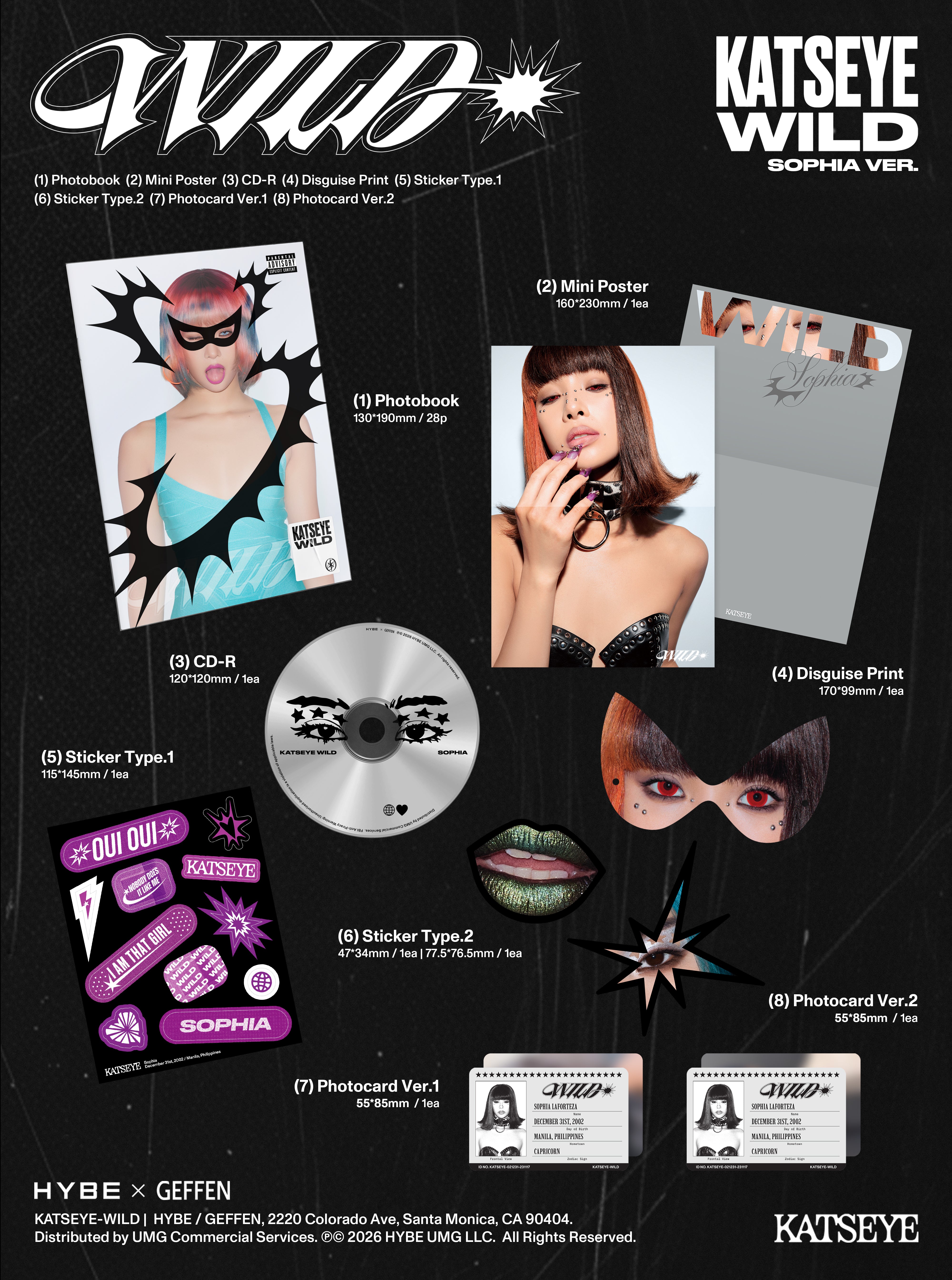 WILD (Sophia Version CD) Contents