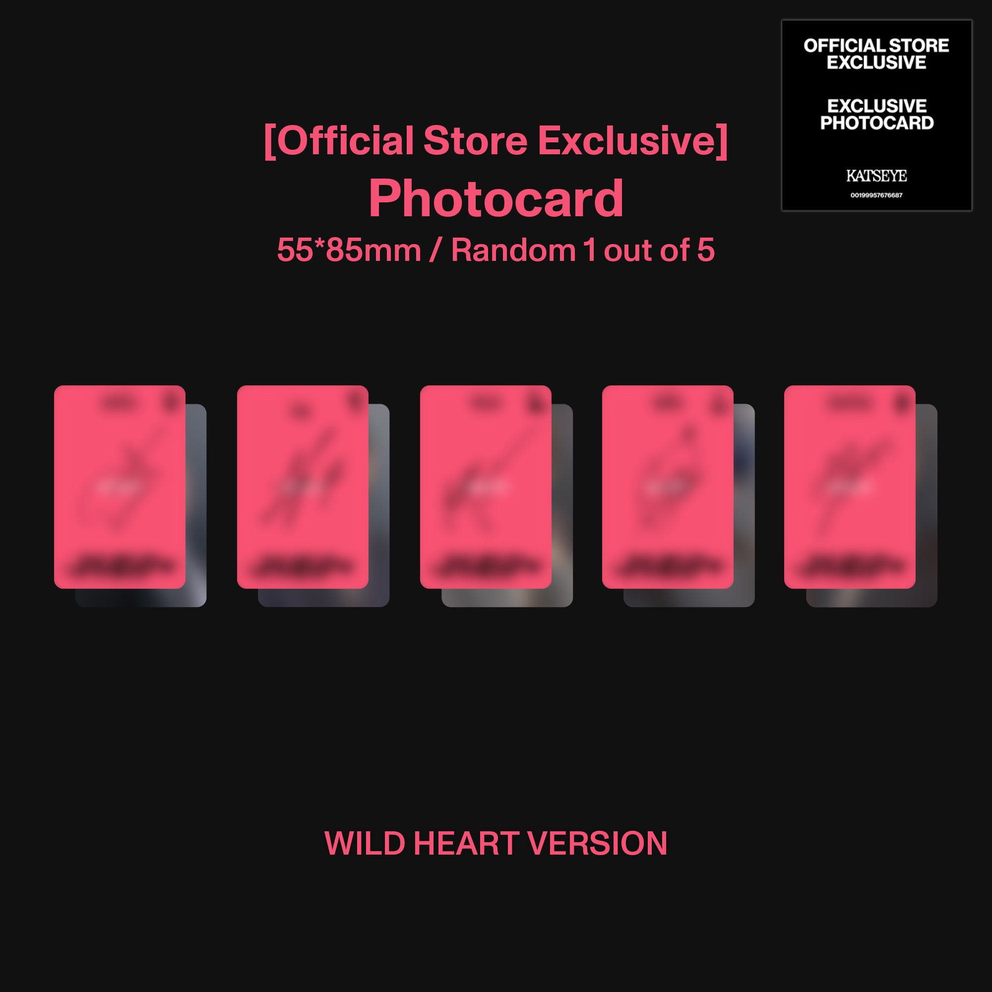 WILD (Wild Heart Version Exclusive CD) Exclusive Photocard