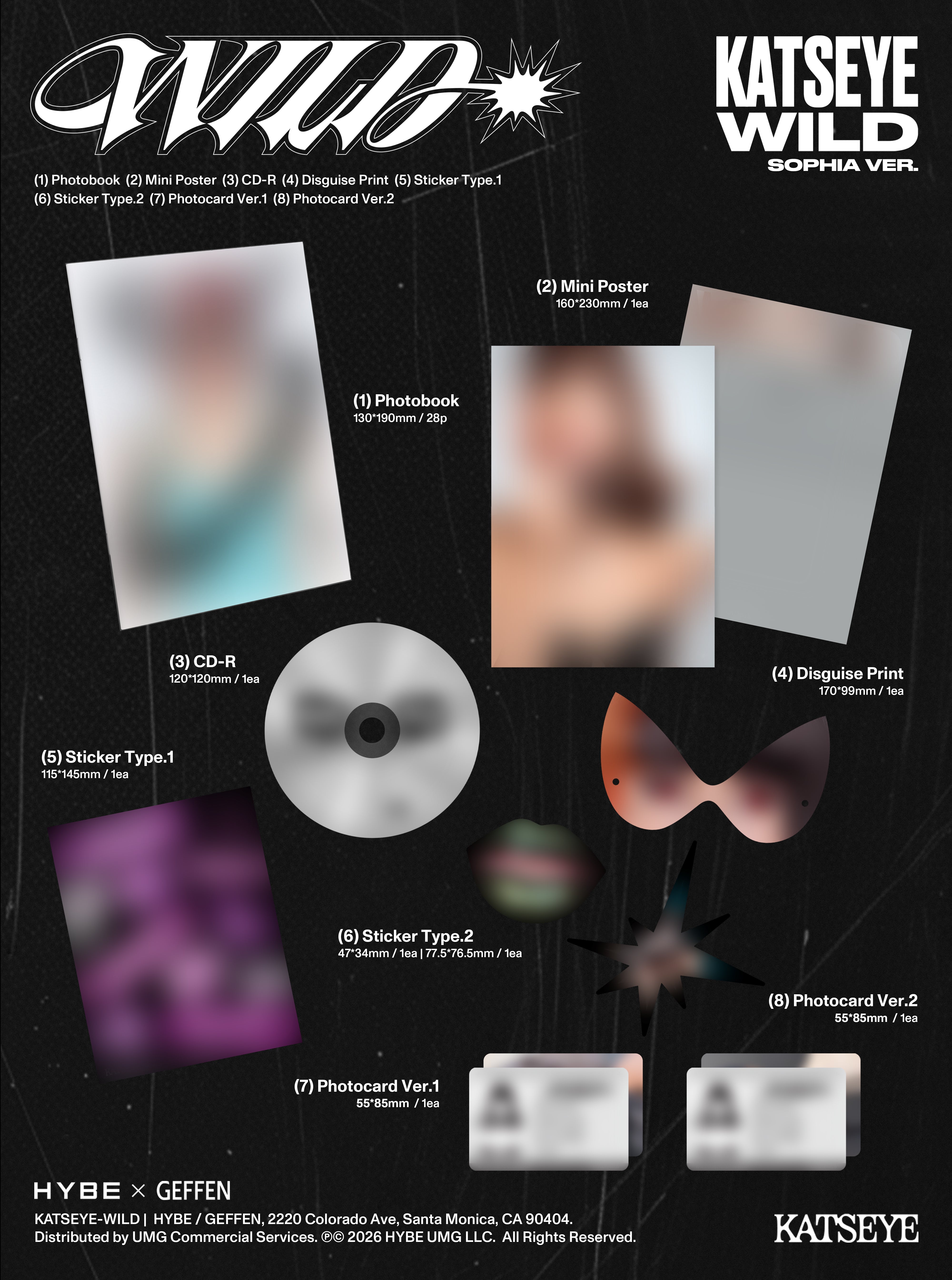 WILD (Sophia Version CD) Contents