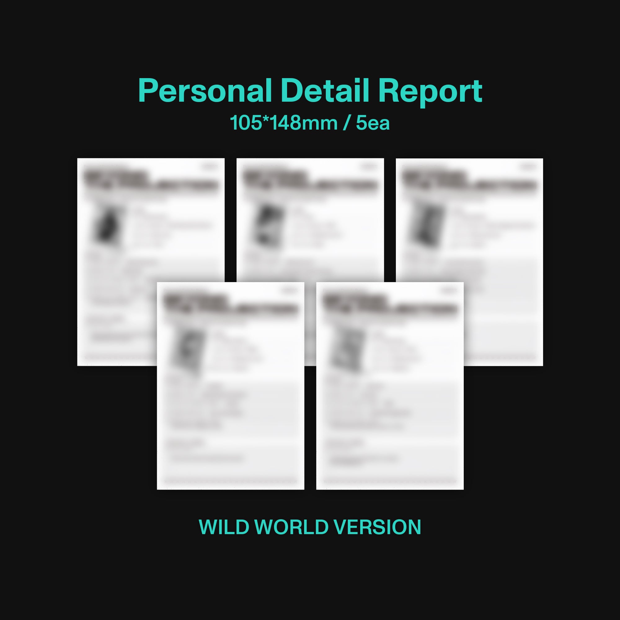 WILD (Wild World Version CD) Personal Detail Report