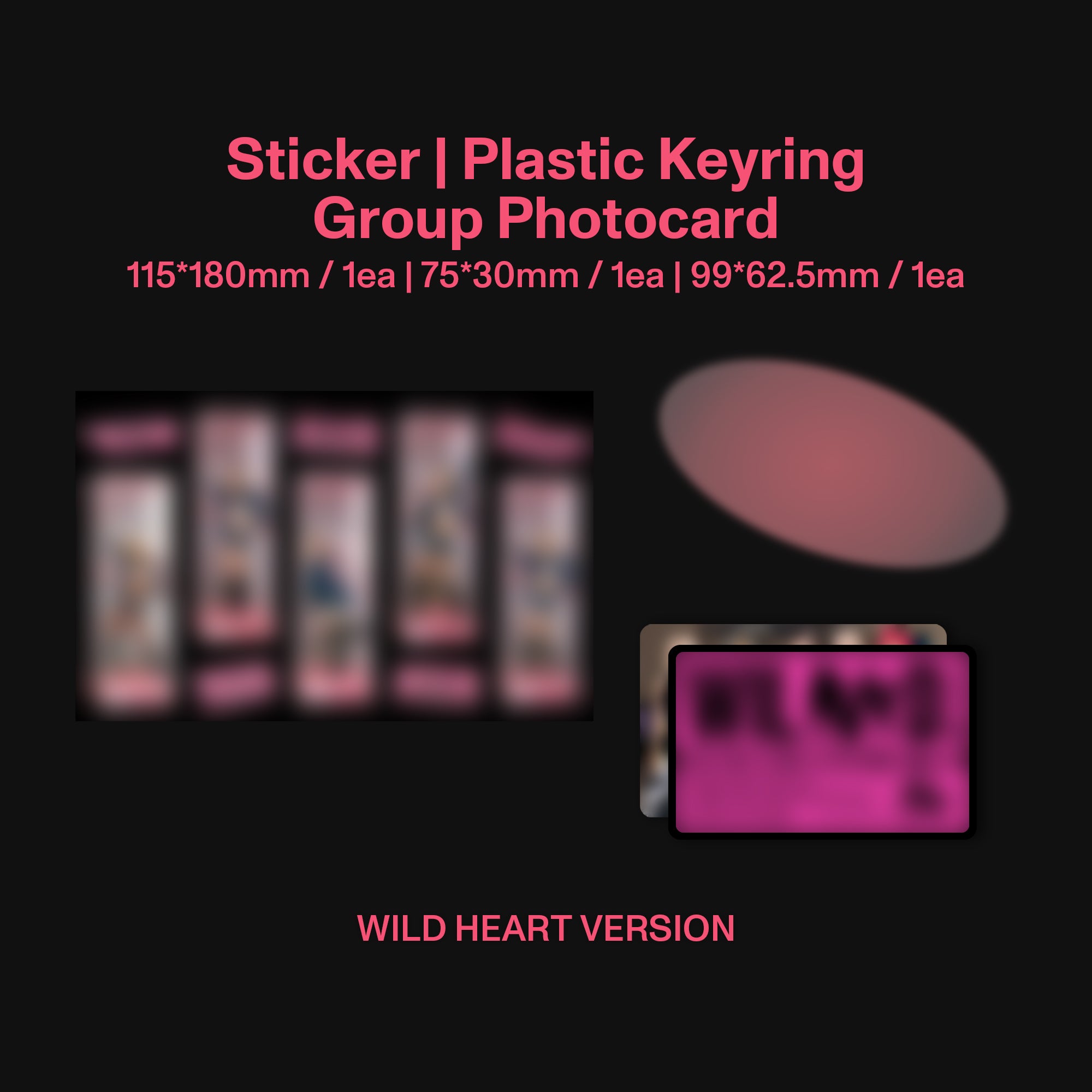 WILD (Wild Heart Version CD) Keyring & Group Photocard