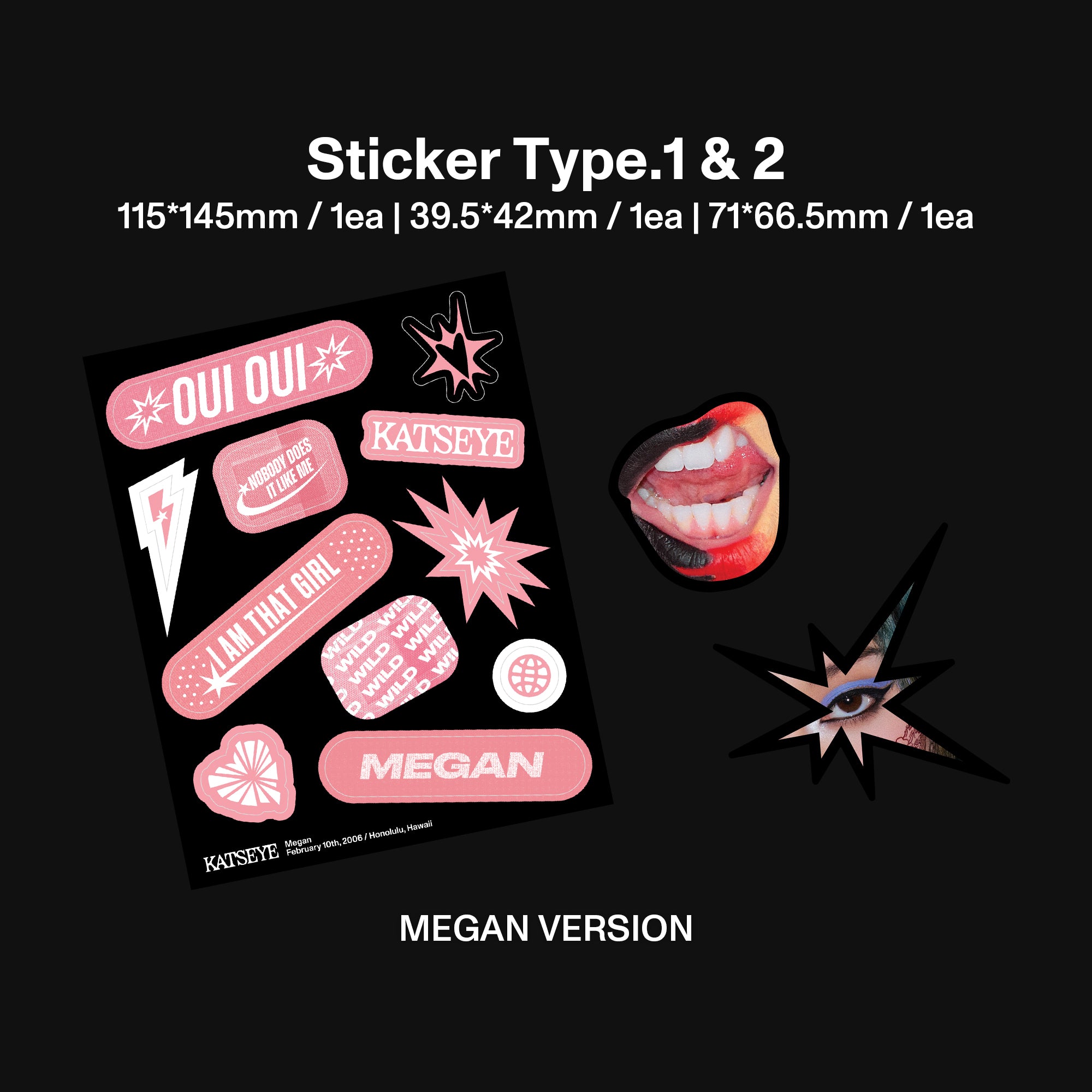 WILD (Megan Version CD) Stickers