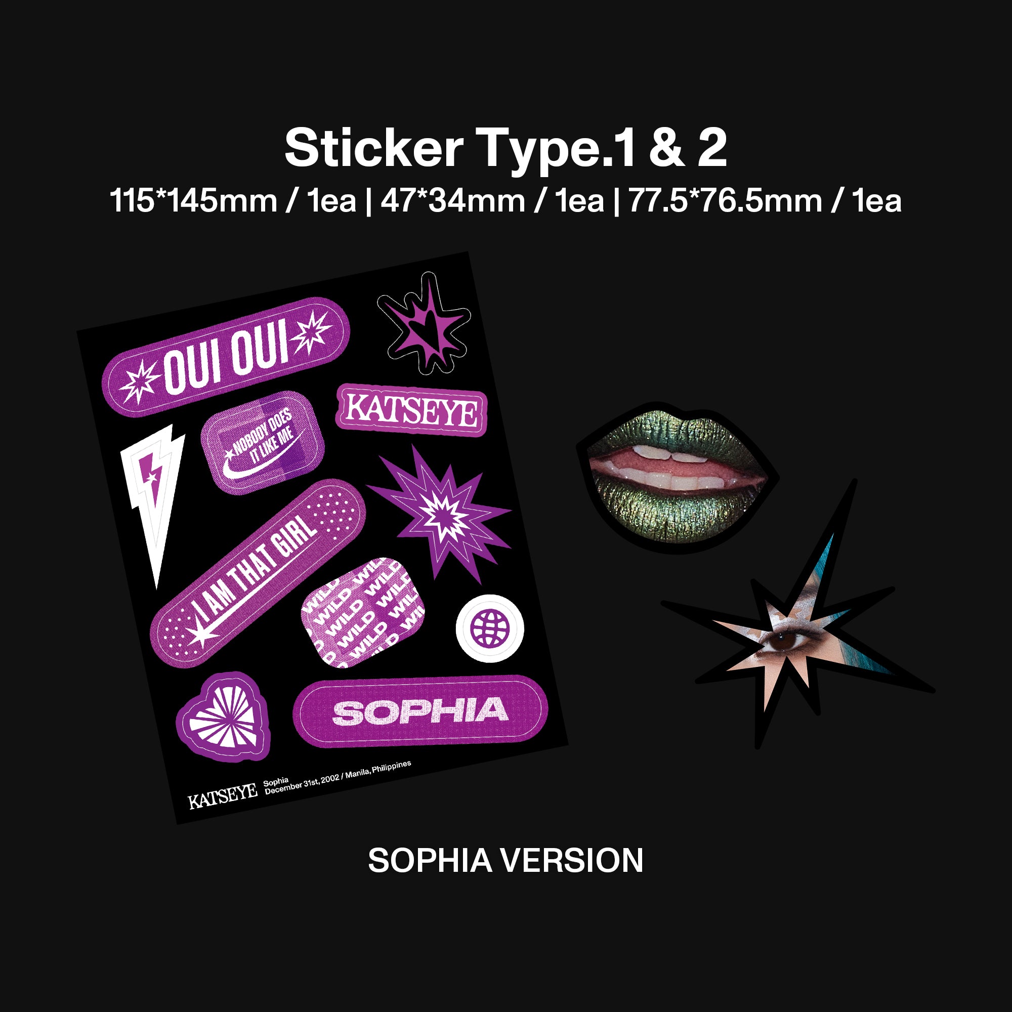 WILD (Sophia Version CD) Stickers