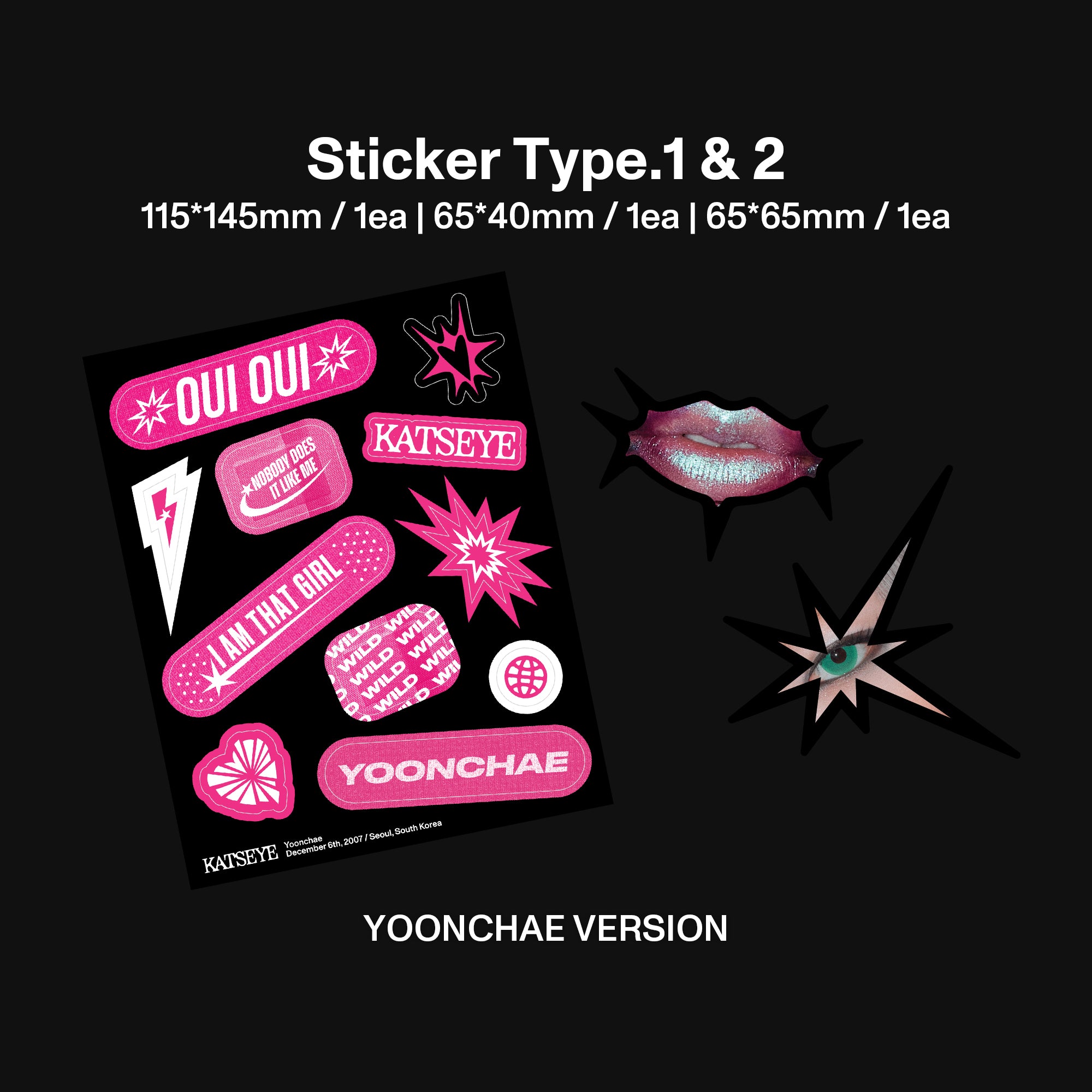WILD (Yoonchae Version CD) Stickers