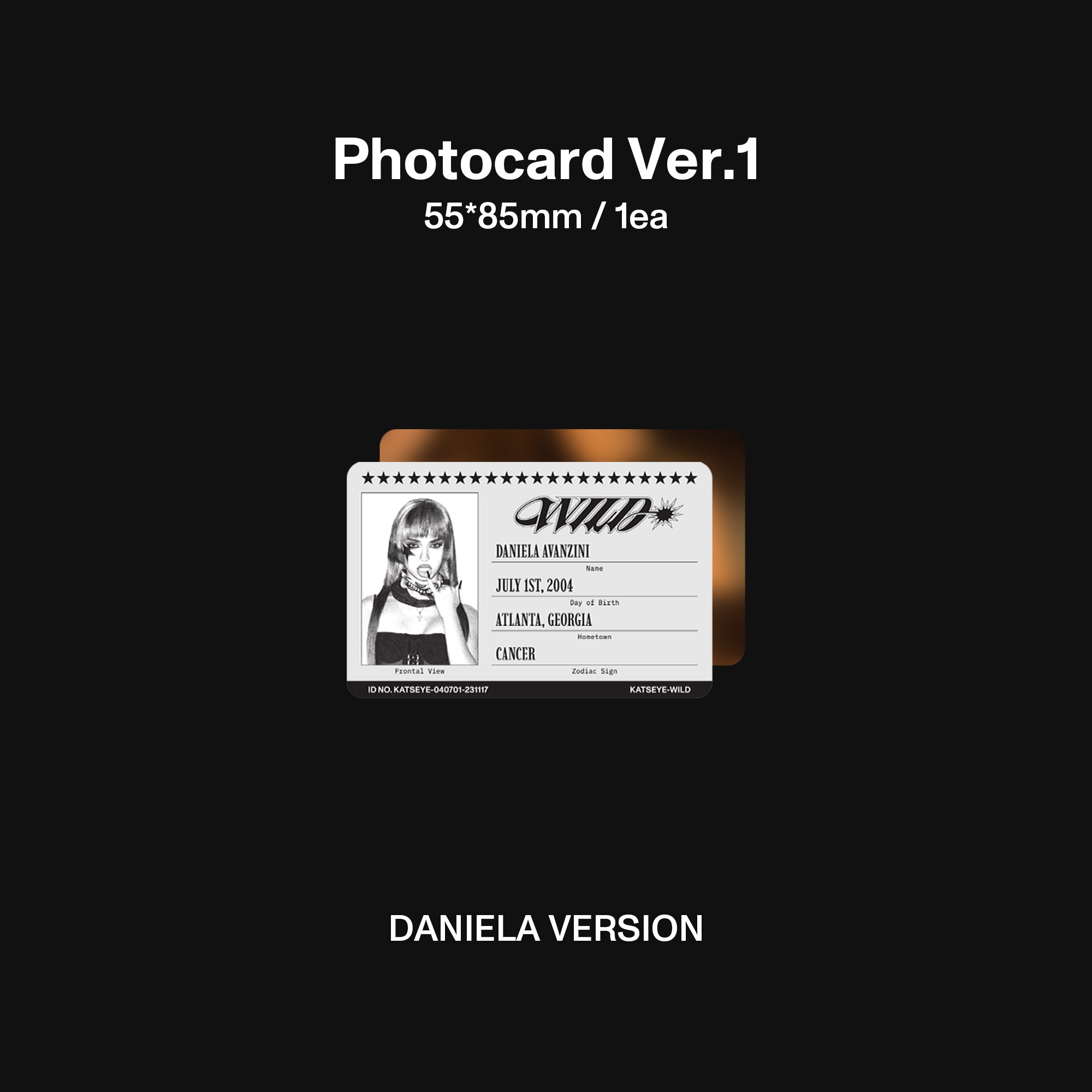 WILD (Daniela Version CD) Photocard 1