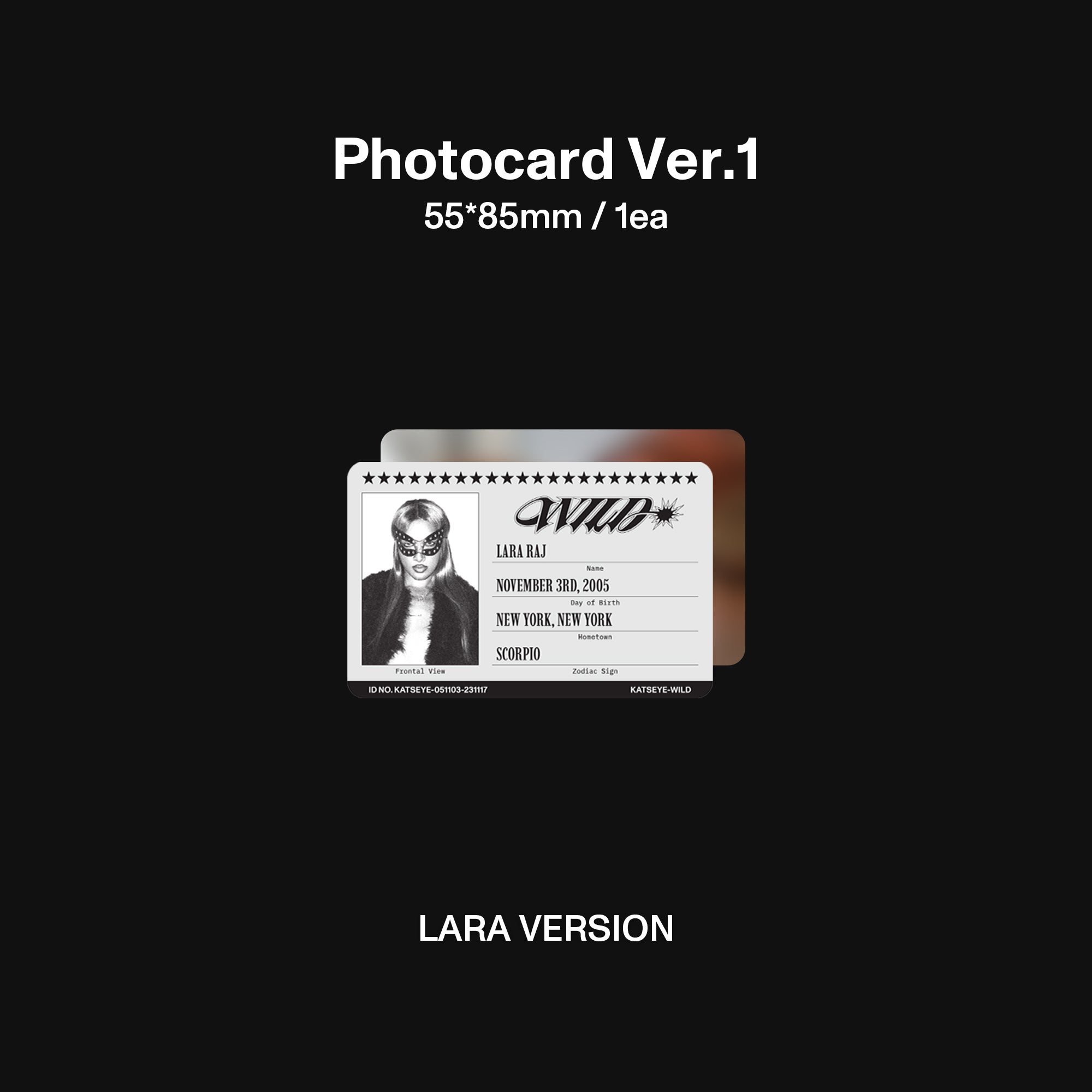 WILD (Lara Version CD) Photocard 1