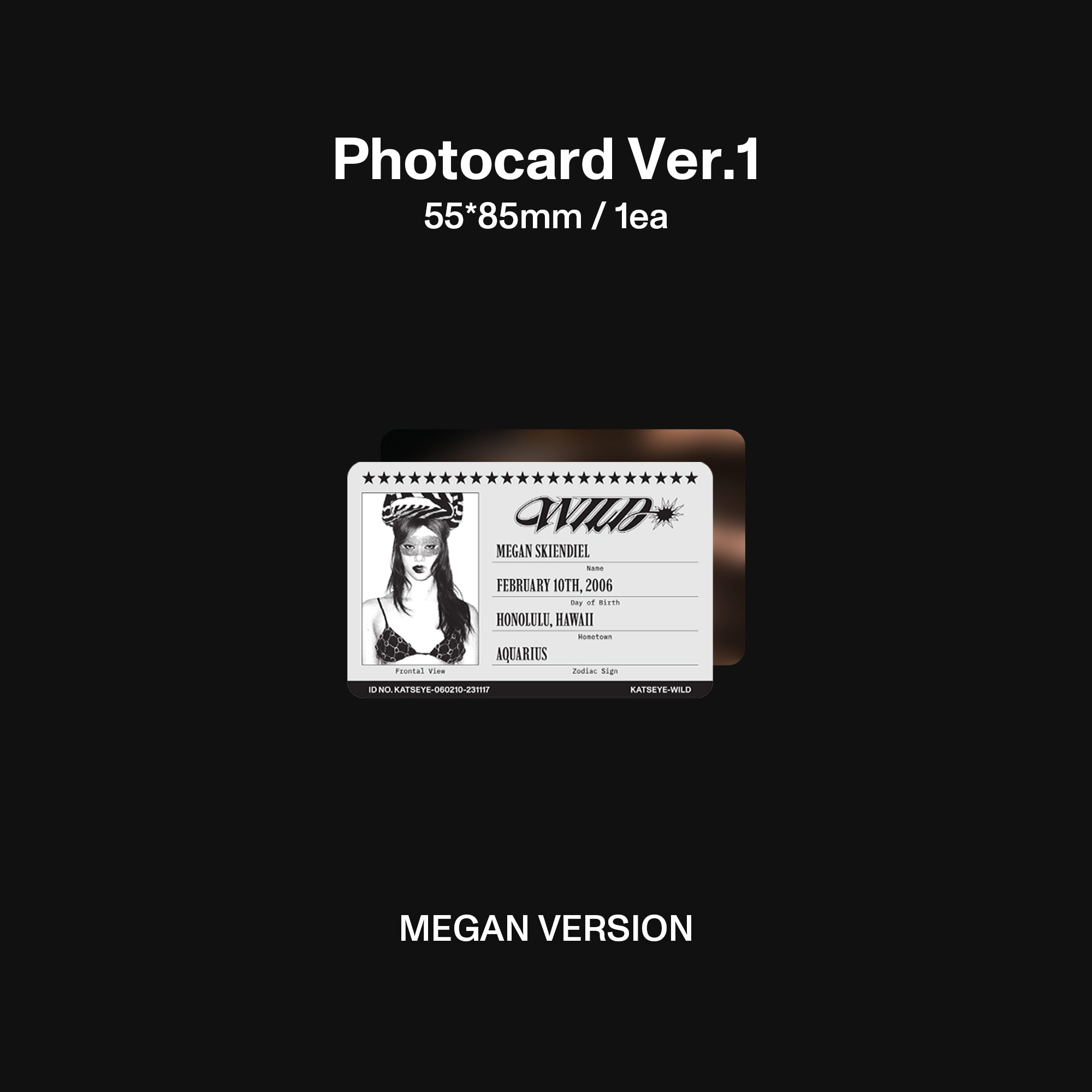 WILD (Megan Version CD) Photocard 1