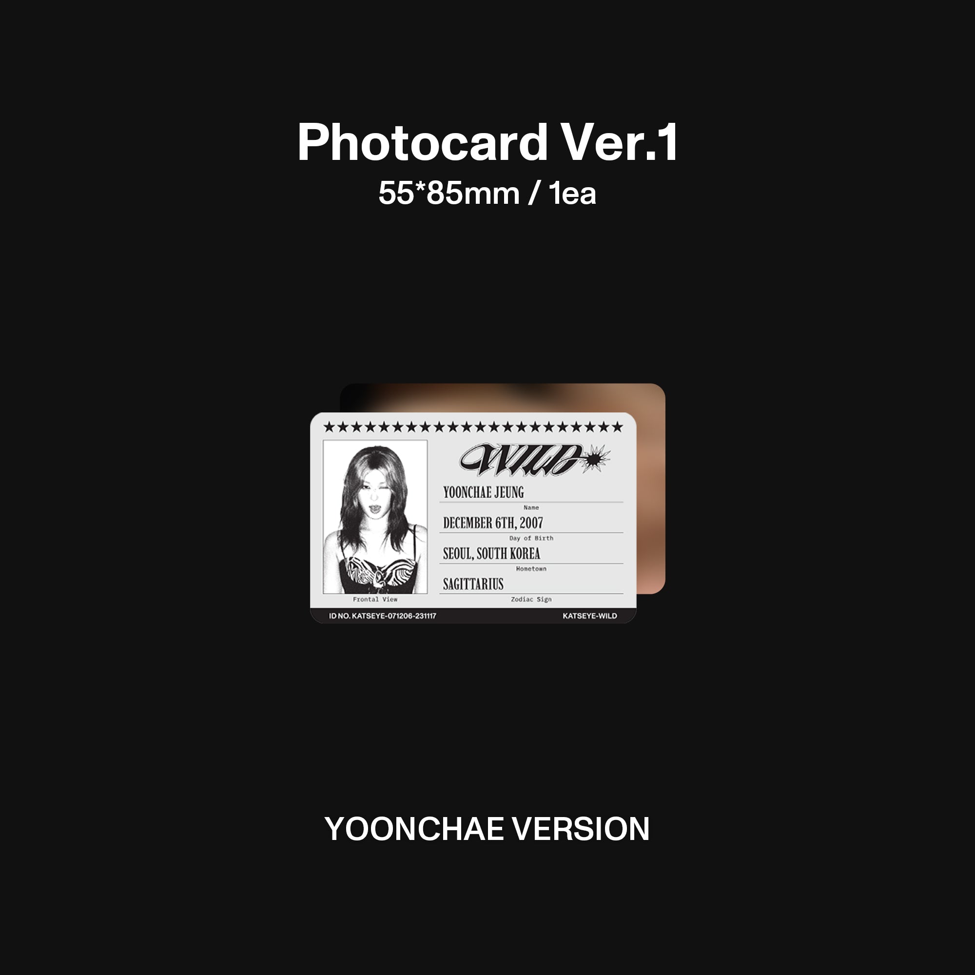 WILD (Yoonchae Version CD) Photocard 1