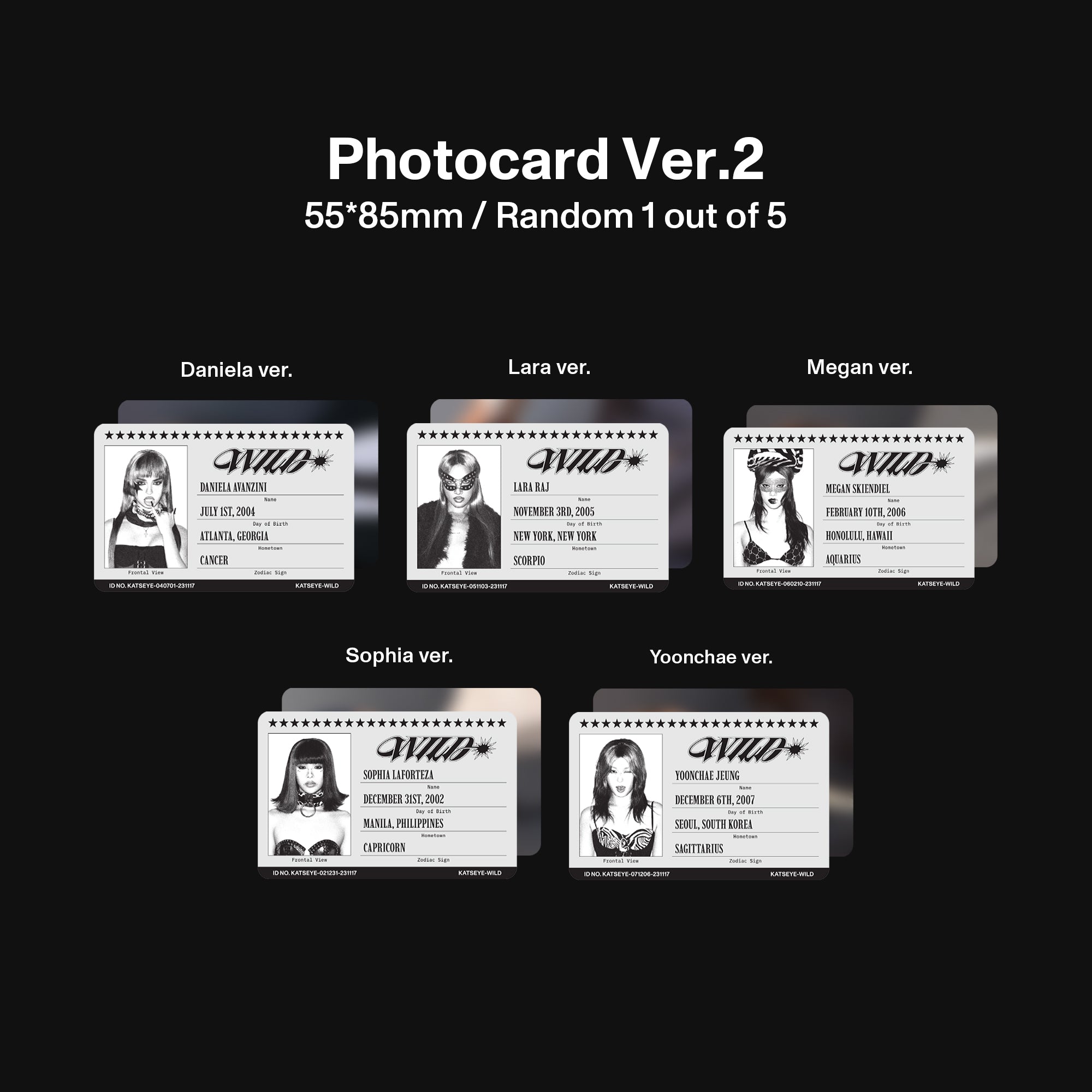 WILD (Lara Version CD) Photocard 2