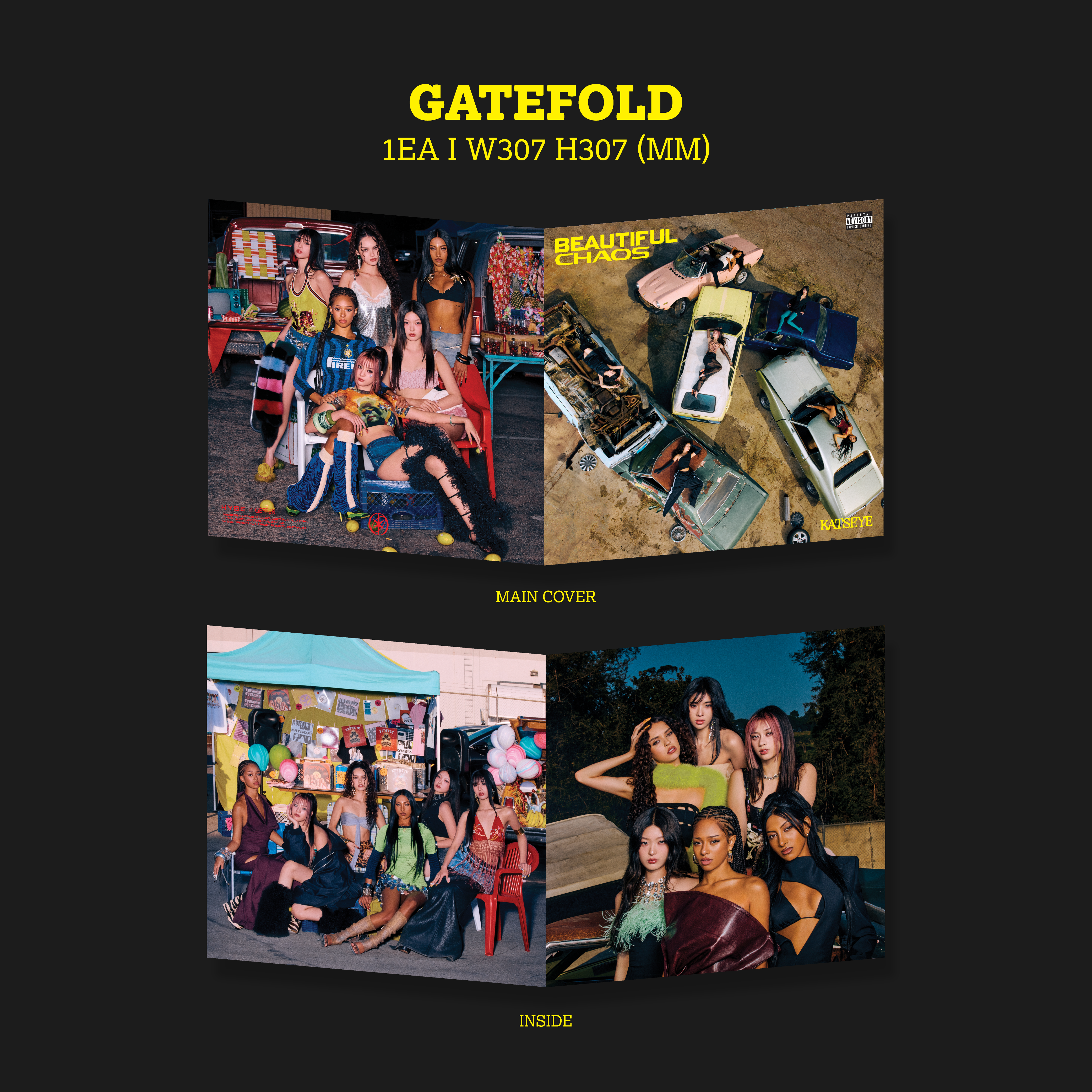 BEAUTIFUL CHAOS (Coloured LP) Cover and Inside Cover