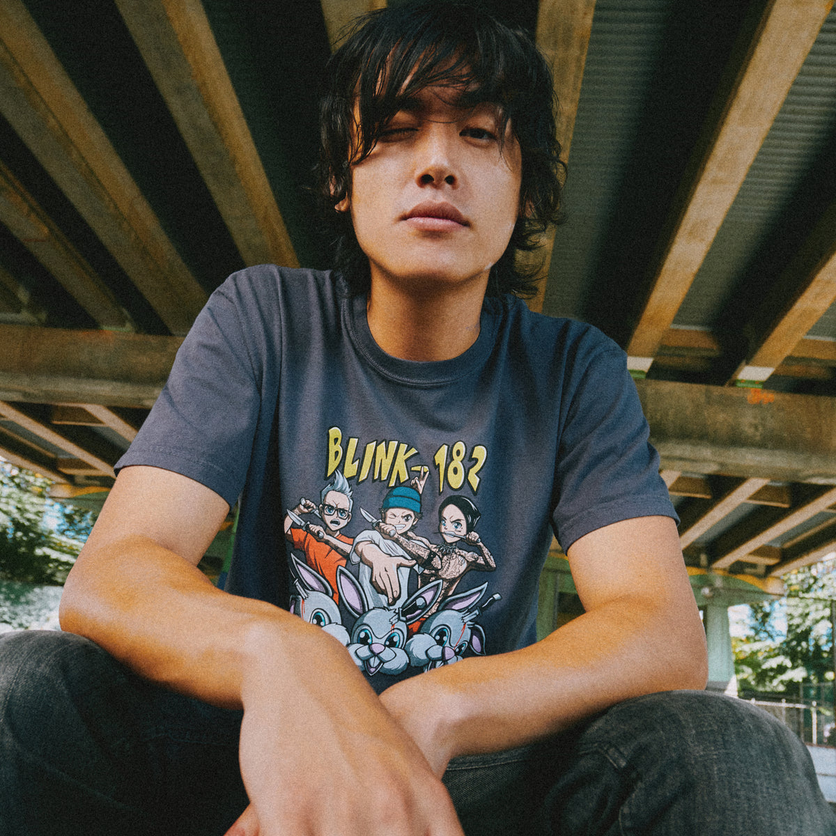 Anime Band vs Bunny Battle T-Shirt Model