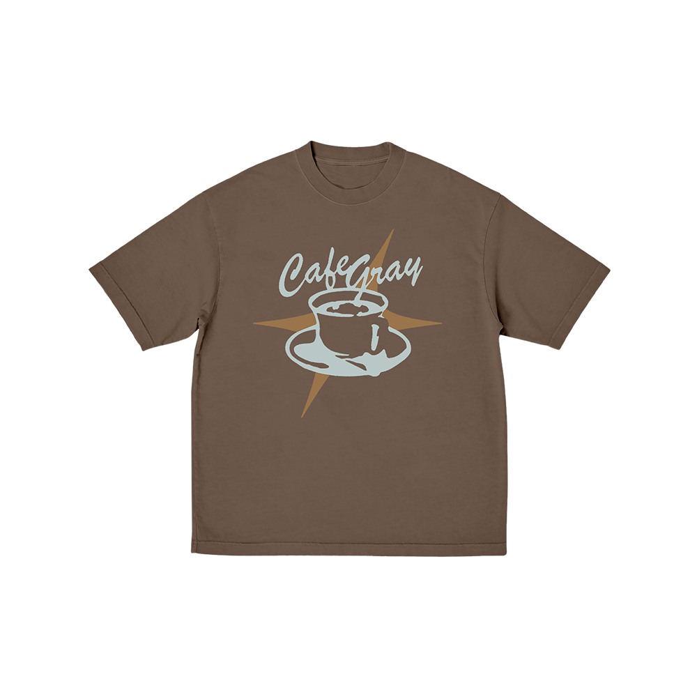 Cafe Gray Brown T-Shirt