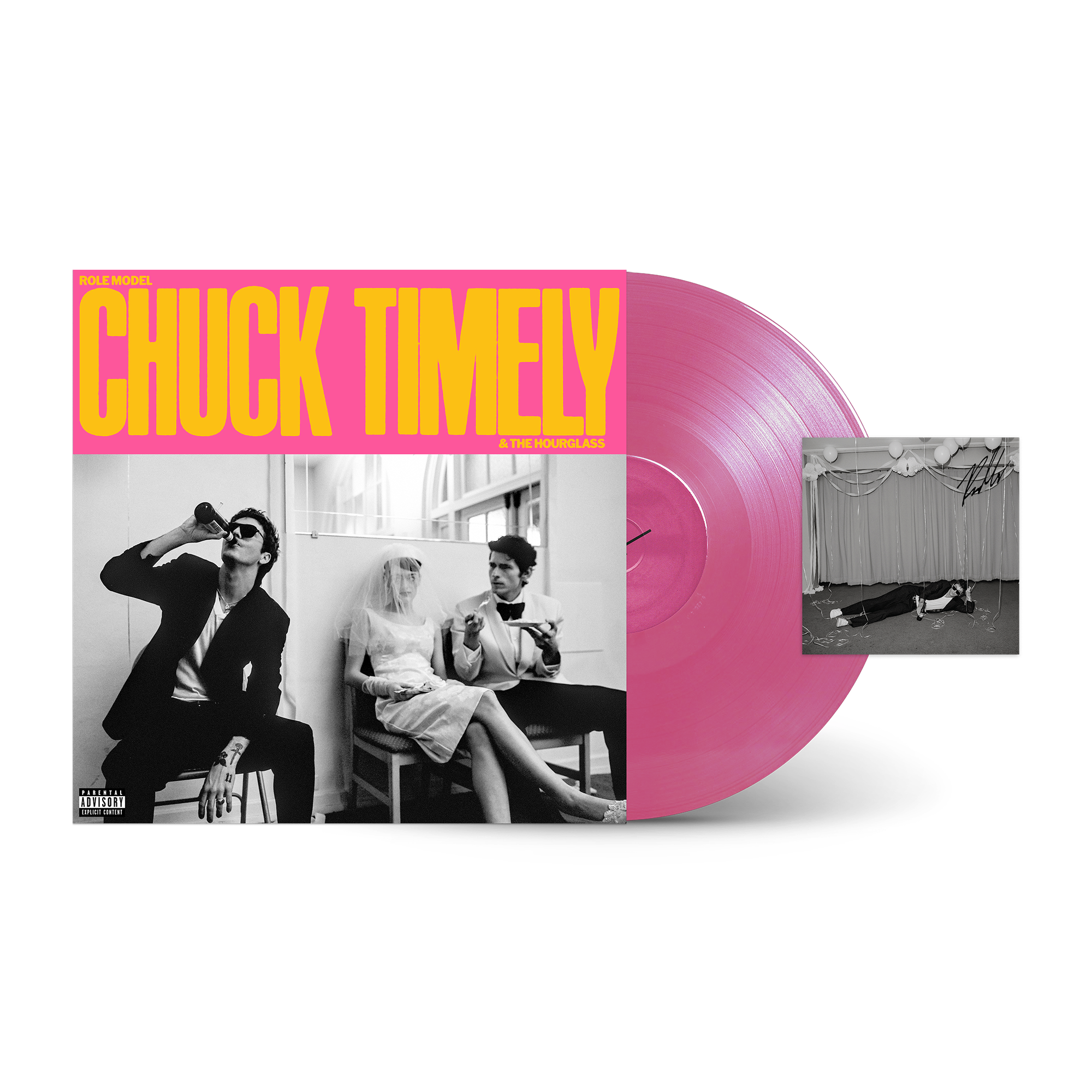 Chuck Timely & the Hourglass (Watermelon Pink LP) + Signed Art Card + Digital Album