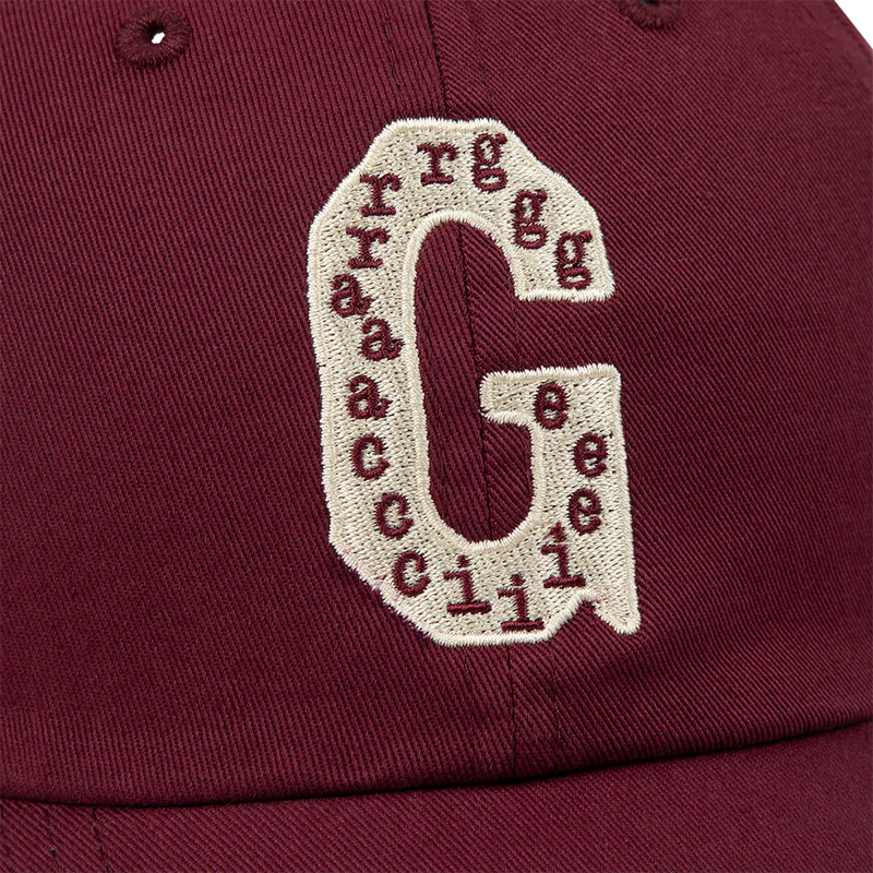 G Abrams Maroon Adjustable Hat Detail