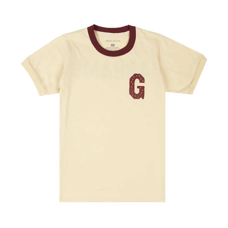 G Abrams Maroon Ringer Unisex T-Shirt Front