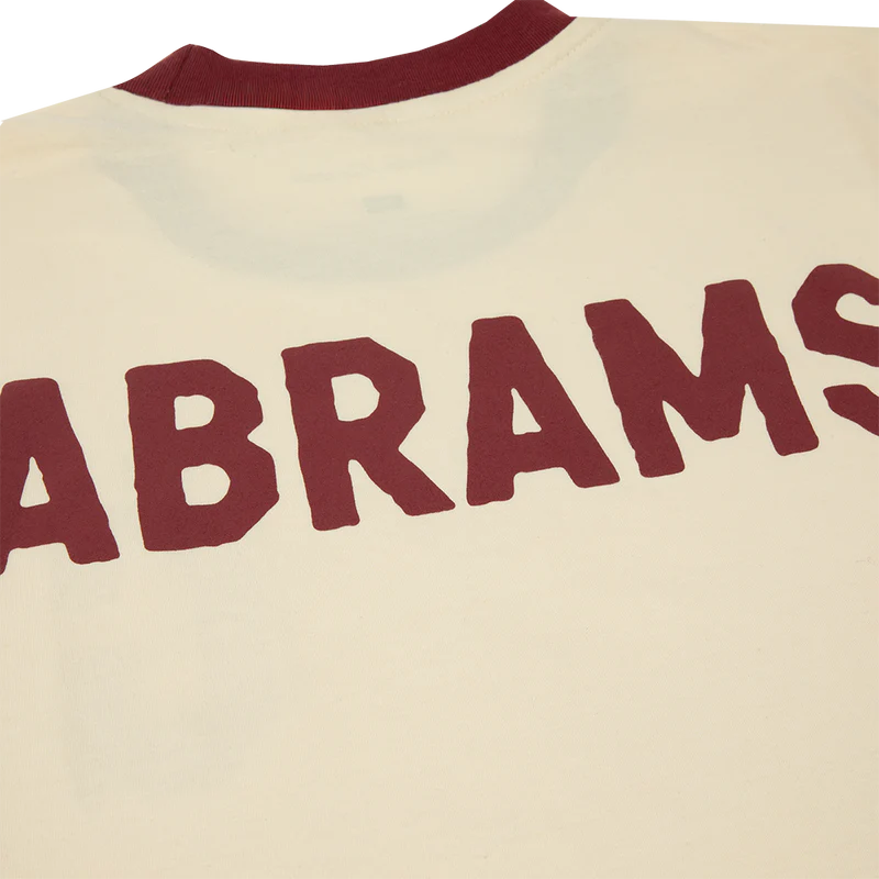 G Abrams Maroon Ringer Unisex T-Shirt Detail 2