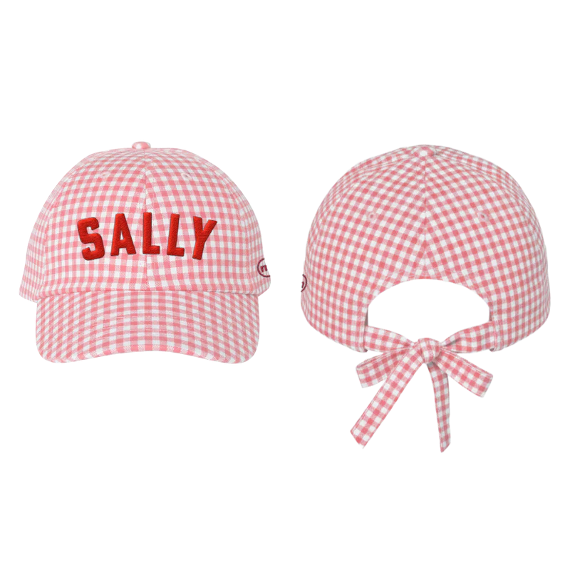 Gingham Sally Hat Front & Back