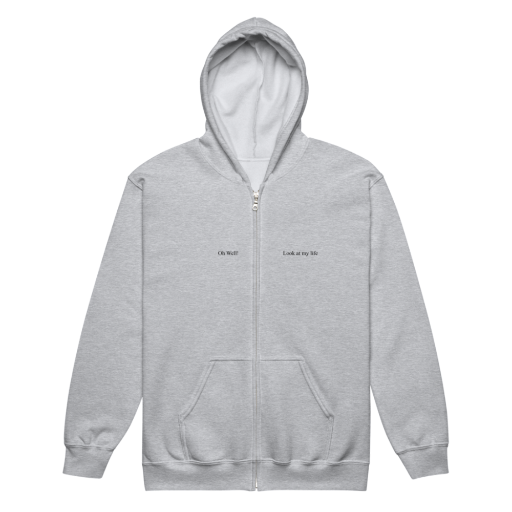 Daughter from Hell Tracklist Zip-Up Hoodie Front
