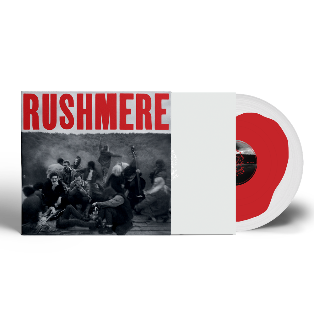 Mumford & Sons RUSHMERE (Monochrome Red on Clear LP) packshot