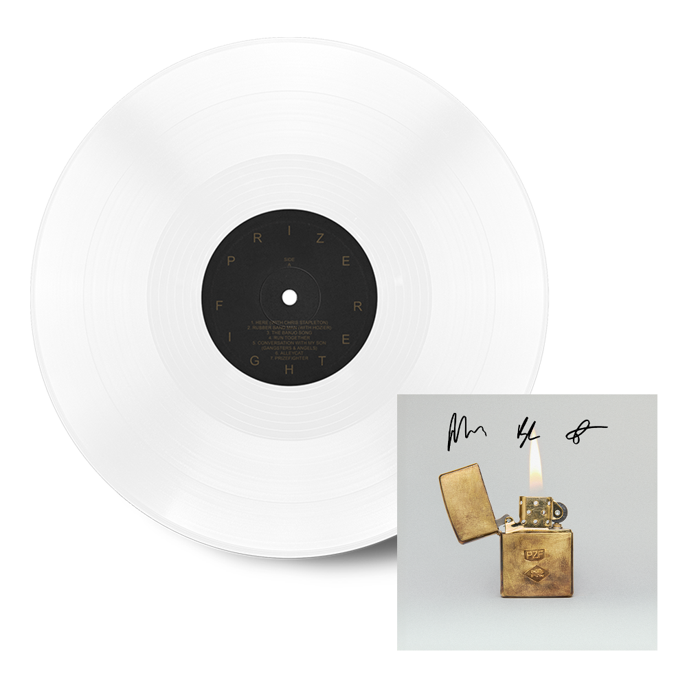 Prizefighter: 'Begin Again' (White LP) + Signed Art Card