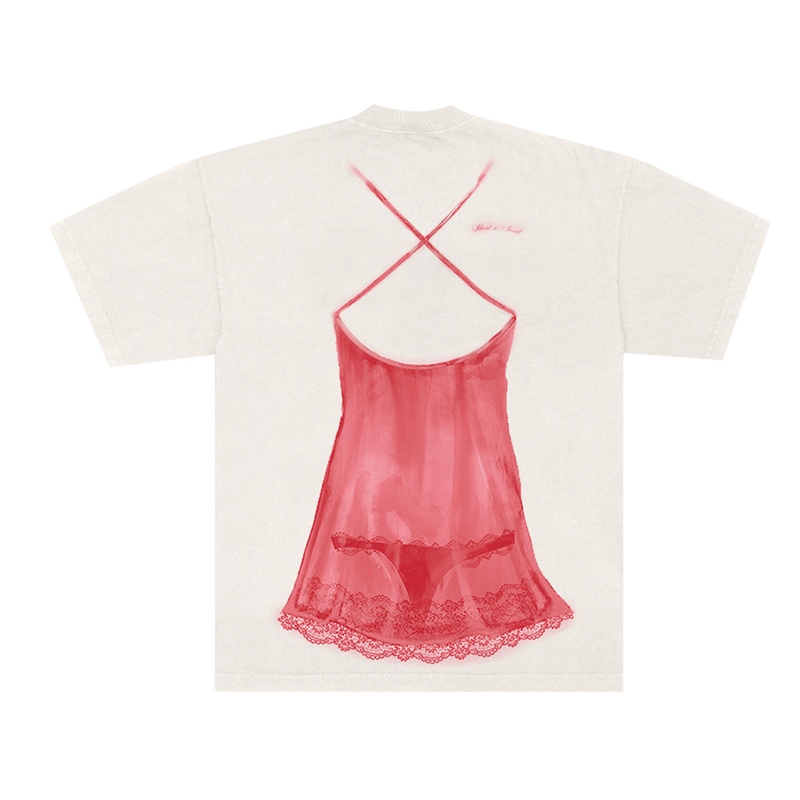 Red Lingerie Tee Back