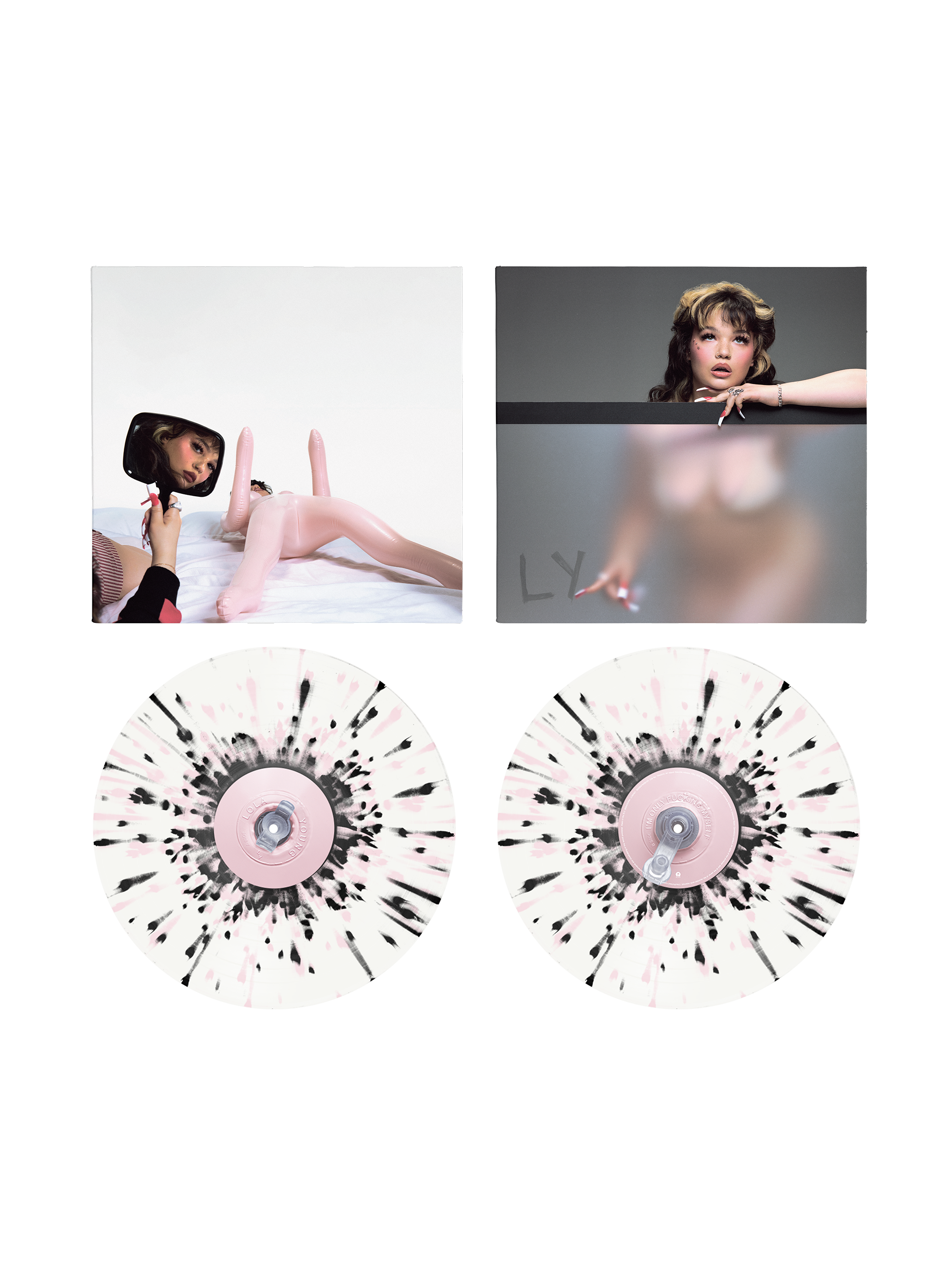 Lola Young - I'm Only F**king Myself: Pink & Black Splatter LP [The "blisters" Edition] Exploded Packshot
